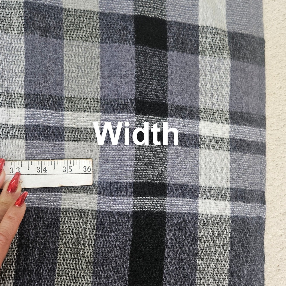 Banana‎ Republic Plaid Fringe Poncho Wrap One Size Wool Cashmere Blend Tartan - Picture 6 of 8